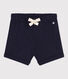 Short bébé en jersey flammé uni