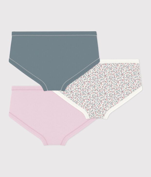 Lot de culottes enfant en coton taille haute &agrave; fleurs multicouleur