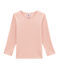 Meisjes tee-shirtmet lange mouwen in wol/katoen roze JOLI