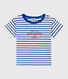 Tee-shirt manches courtes bébé rayé en coton