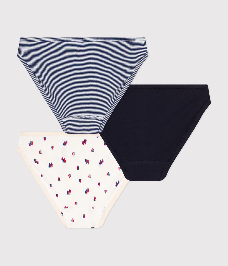 Lot de 3 culottes en coton femme multicouleur