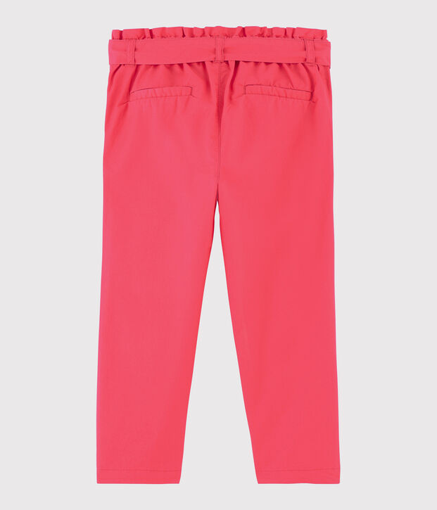 Pantalon en serge enfant fille rose