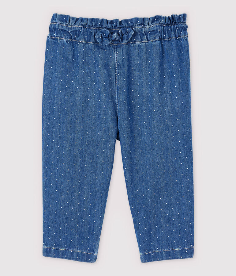 Licht denim broekje voor babymeisjes blauw