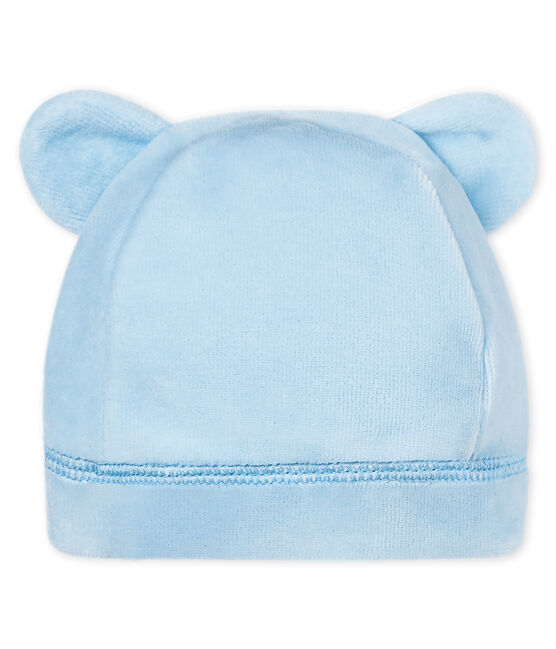 Bonnet naissance bébé mixte velours bleu FRAICHEUR