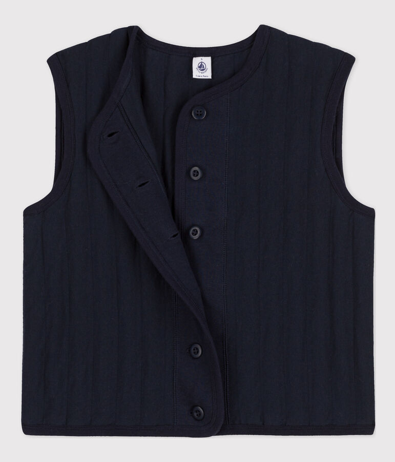 Cardigan sans manches moelleux Femme bleu