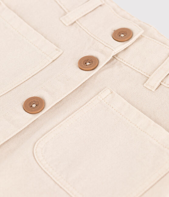 Meisjesrok van denim ecru AVALANCHE