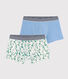 Set van 2 katoenen en linnen boxershorts voor kleine jongens