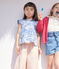 Blouse en popeline imprimée enfant fille bleu BEACH/ MULTICO
