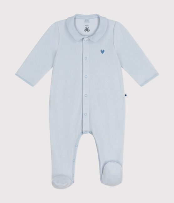 Fluwelen babypyjama blauw GOMME