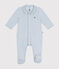 Fluwelen babypyjama blauw GOMME