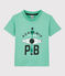 Tee-shirt manches courtes en jersey enfant garçon vert ALOEVERA
