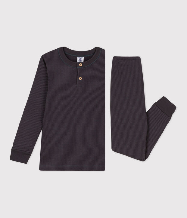 Katoenen pyjama voor kleine meisjes en jongens grijs