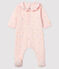 Dors-bien rose à cœurs bébé fille en tubique rose FLEUR/blanc MULTICO