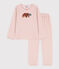 Fluwelen meisjespyjama roze SALINE