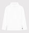 Tee-shirt l'Iconique Col roulé en coton femme blanc ECUME
