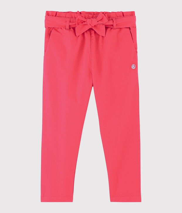 Pantalon en serge enfant fille rose