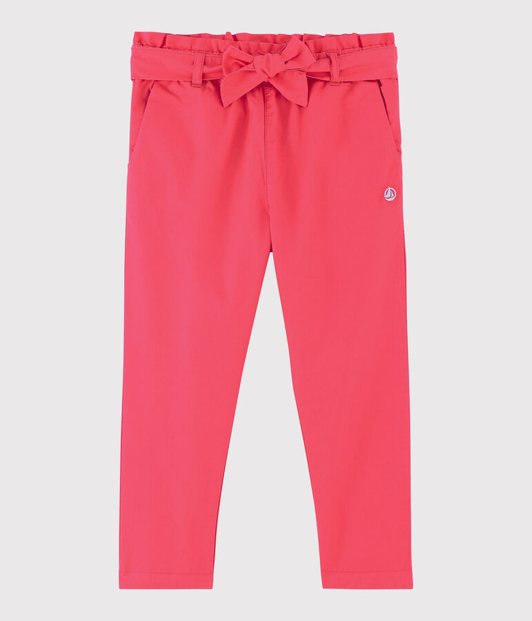 Pantalon en serge enfant fille rose GROSEILLER