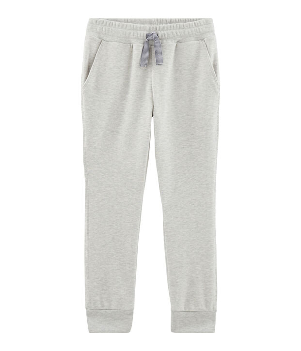 Pantalon en jersey enfant gar&ccedil;on gris