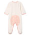 Dors bien bébé fille en velours blanc MARSHMALLOW/rose MINOIS