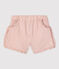 Short rayé en seercucker bio bébé rose PAPAYE/ MARSHMALLOW