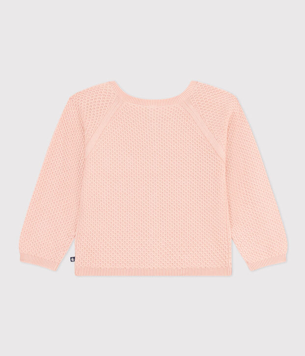 Cardigan voor meisjes in katoen roze