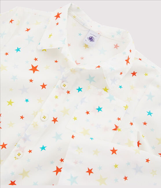 Jongenspyjama van twill wit MARSHMALLOW/wit MULTICO