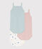 Lot de 3 bodies bretelles animaux marins en coton variante 1