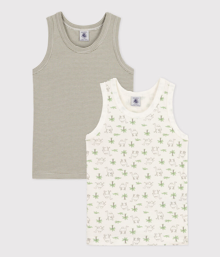 Lot de 2 d&eacute;bardeurs dromadaires en coton petit gar&ccedil;on multicouleur