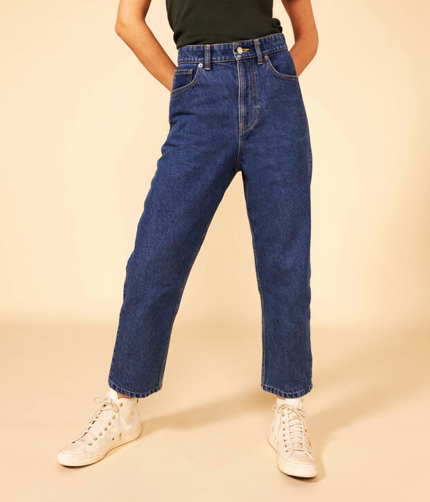 Jean responsable en coton Femme bleu