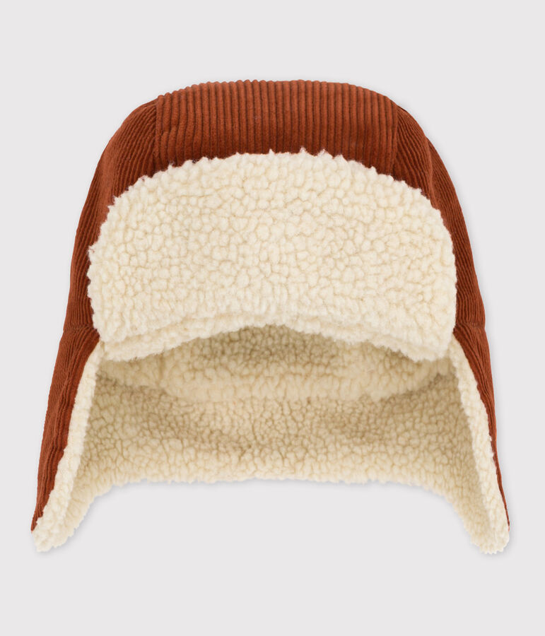 Chapka van velours voor baby's bruin CINA