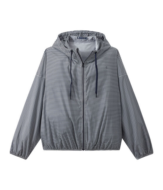 Coupe-vent court mixte bleu SMOKING/blanc MARSHMALLOW