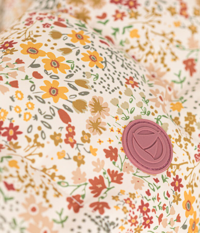 Donsjack voor jongens/meisjes ecru/multicouleur