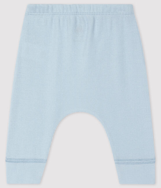 Caleçon bébé en côte 2x2 en coton biologique bleu FRAICHEUR
