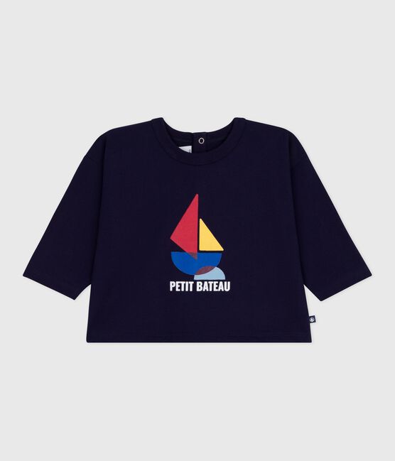 Katoenen T-shirt met lange mouwen en katmotiefje voor baby's SOIR