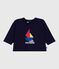 Katoenen T-shirt met lange mouwen en katmotiefje voor baby's SOIR