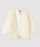 Gebreide cardigan voor meisjesbaby wit MARSHMALLOW