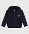Sweatshirt zippé Petit Boat à capuche enfant fille / garçon bleu SMOKING