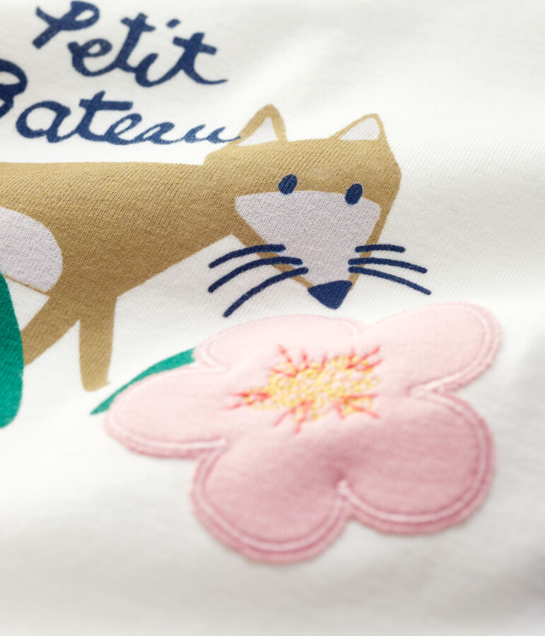 Blouse en coton b&eacute;b&eacute;. blanc