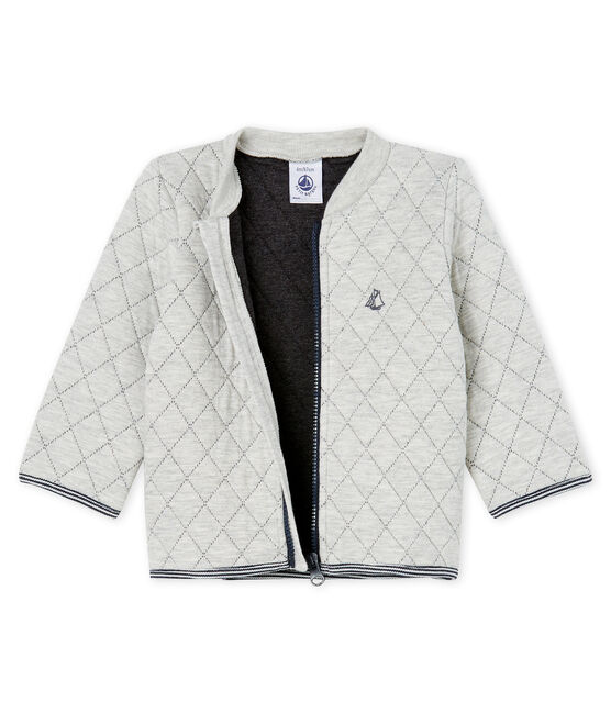 Cardigan bébé garçon en tubique matelassé gris BELUGA CHINE CN