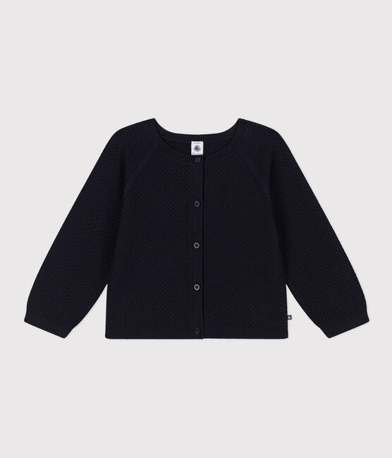 Cardigan voor meisjes in katoen blauw SMOKING