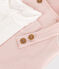 Babysetje met salopette van velours roze SALINE