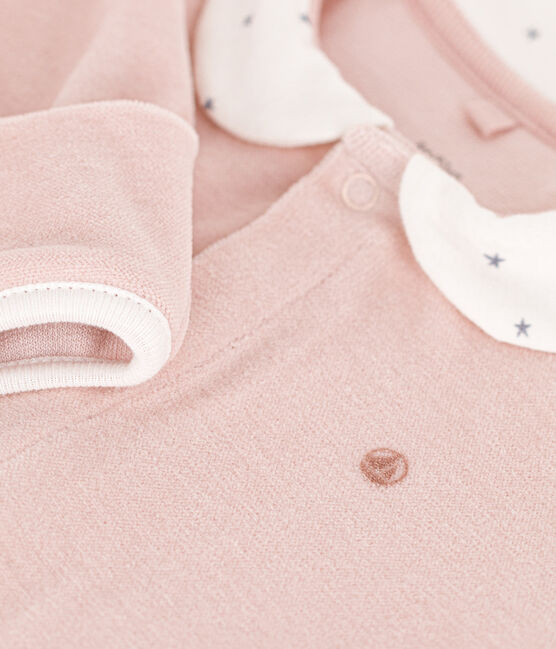Pyjama bébé en velours rose SALINE