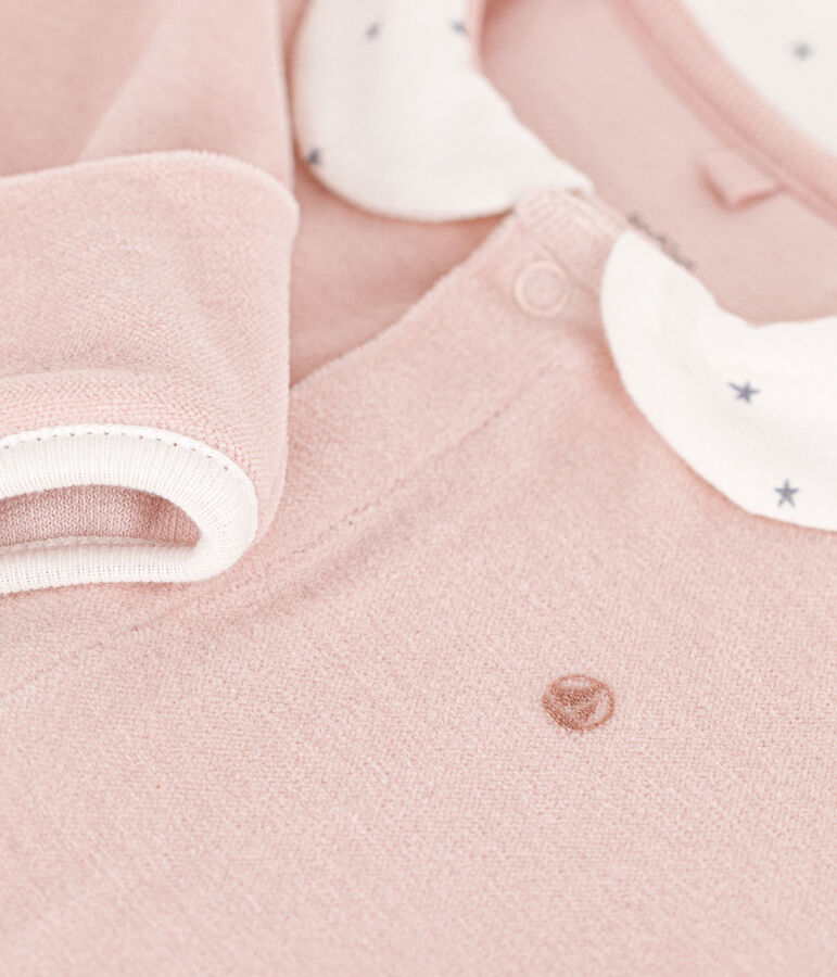 Babypyjama van velours roze SALINE