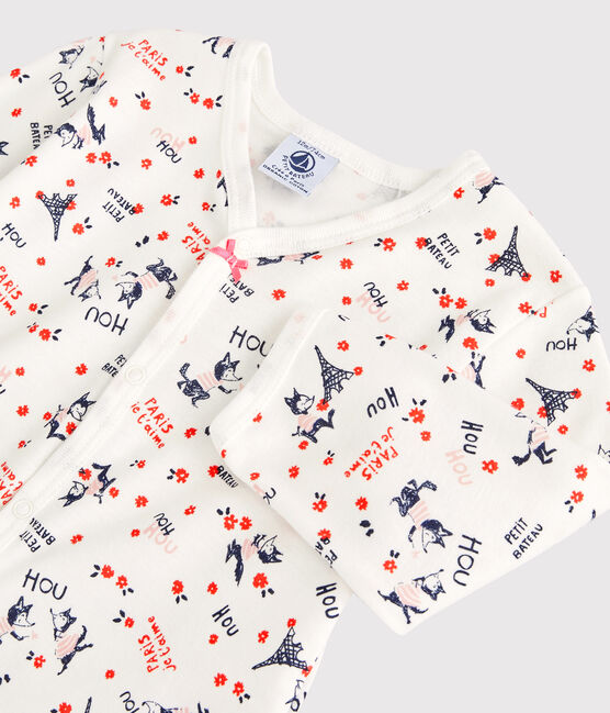 Dors-bien bébé Paris en coton biologique blanc MARSHMALLOW/blanc MULTICO