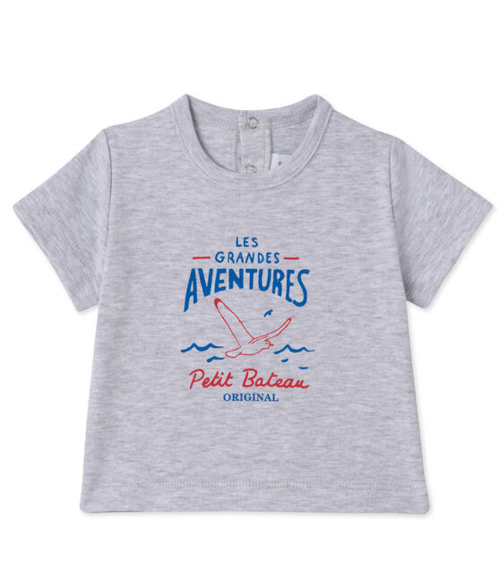 T-shirt bébé garçon sérigraphié gris POUSSIERE CHINE