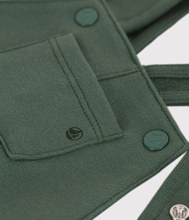Lange salopette van fleece voor baby's groen