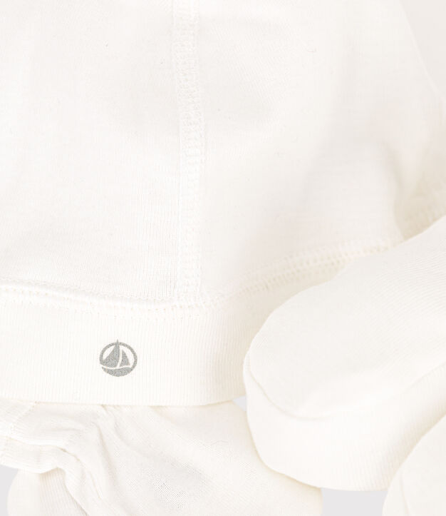 Set van muts, slofjes en wantjes voor baby's (unisex) van effen katoen multicouleur