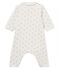 Bodyjama sans pieds bébé garçon en côte 1x1 imprimée blanc MARSHMALLOW/blanc MULTICO