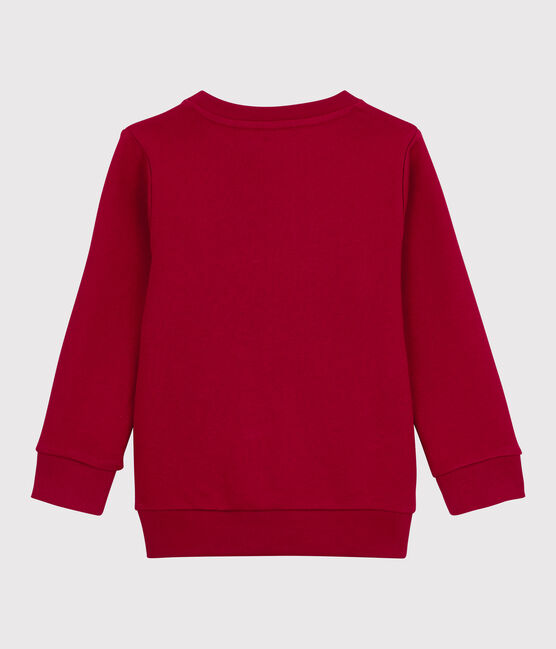 Molton sweatshirt voor jongens rood TERKUIT
