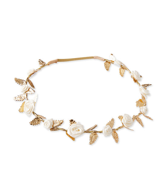 Couronne de fleurs bébé fille DORE BRILLANT